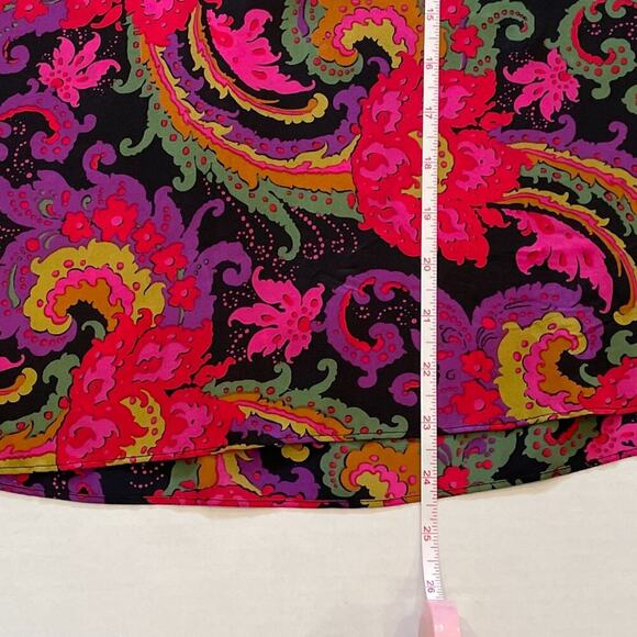 J. Crew Silk Paisley Sleeveless Round Collar Button Blouse, Shirt, Size 2 - Picture 12 of 12